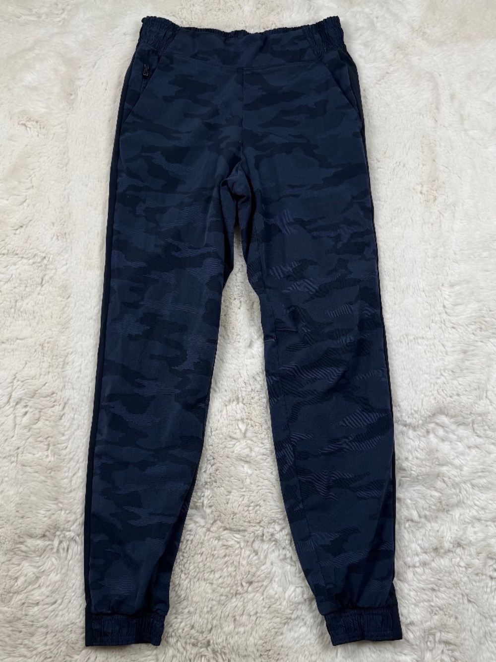 Athleta Brooklyn Textured Jogger Dress Blue Camo Women's 0P
